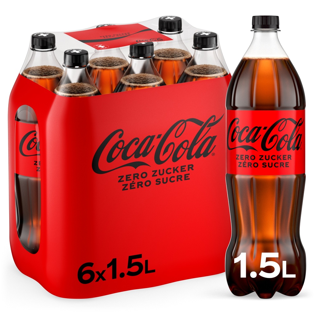 Coca-Cola Zero Tray 6 x 1,5 l Bouteille PET jetable