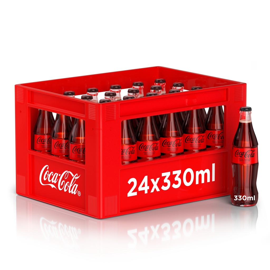 Coca-Cola Zero Caisse 24 x 0,33 l Bouteille Verre réutilisable