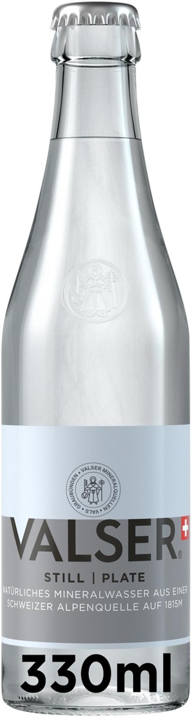 Valser Plate Caisse 24 x 0,33 l Bouteille Verre réutilisable