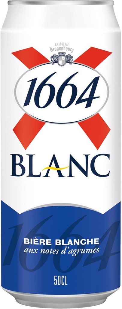 Kronenbourg Biére 1664 Blanc Tray 4 x 6 x 0,5 l Cannette Alu jetable