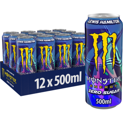 Monster En Lewis Hamil Zéro Sugar Tray 12 x 0,500 l Cannette Alu jetable