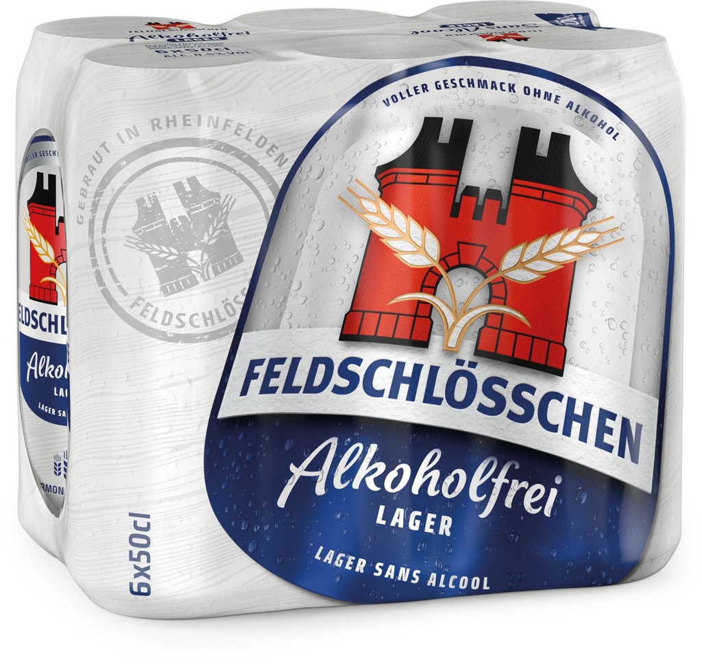 Feldschlösschen sans alcool Tray 4 x 6 x 0,5 l Cannette Alu jetable