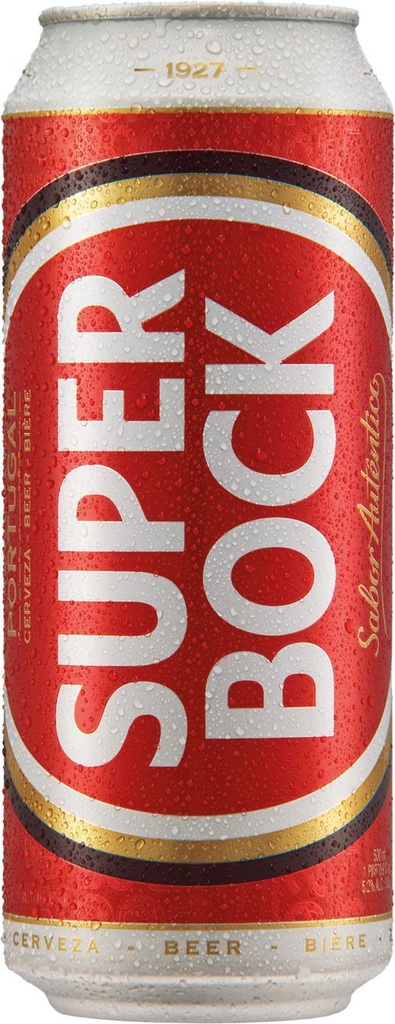 Super Bock Biére Alc. 5.2 % Vol.  Tray 4 x 6 x 0,5 l Cannette Alu jetable