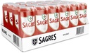 Sagres Branca Tray 24 x 0,5 l Cannette Alu jetable