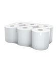 Essuie main en rouleaux en papier,2 couches,blanc,perforé,180m x 20cm,6 rlx