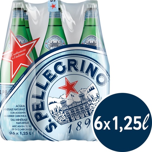 [10273] S.Pellegrino Tray 6 x 1,25 l Bouteille PET jetable