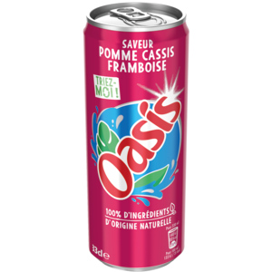 [21898] Oasis Pomme Cassis Framboise 24 x 0,33 l Cannette Alu jetable