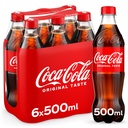 Coca-Cola Tray 4 x 6 x 0,5 l Bouteille PET jetable