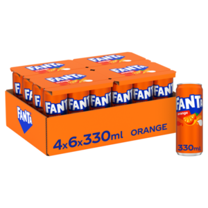 Fanta Orange Tray 4 x 6 x 0,33 l Cannette Alu jetable