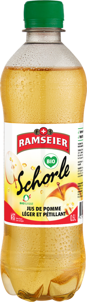 Ramseier Apfelschorle Bio Carton 4 x 6 x 0.5 l Bouteille PET jetable