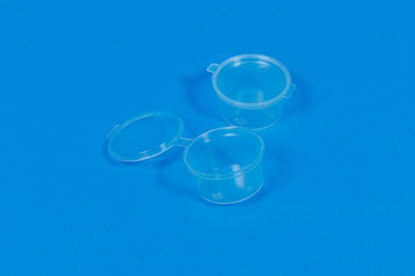 Recipients à sauce 4 OZ Couvercles attache en PS 120ml,20 x 50=1000 pieces