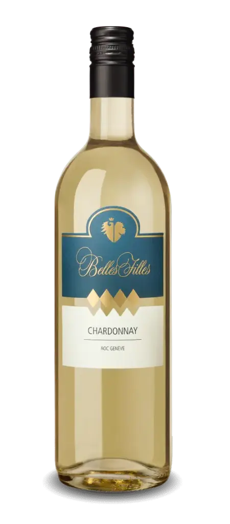 Belles Filles Chardonnay  AOC Genève Vin Blanc 6 x 0,5 l Bouteille Verre jetable