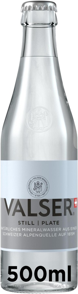 Valser Plate Caisse 20 x 0,5 l Bouteille Verre réutilisable