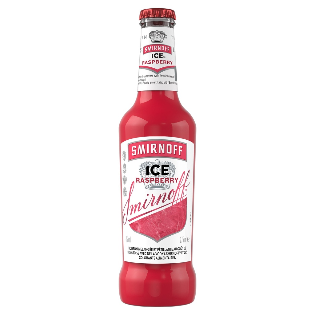 Smirnoff Ice Raspberry Alc.Vol.4%  4 x 6 x 0.275 l Bouteille Verre jetable