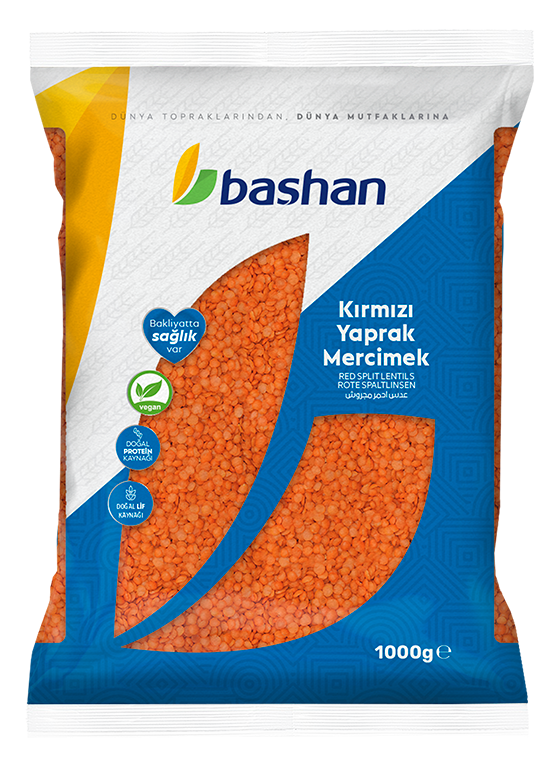 BASHAN Kirmizi Yaprak Mercimek / Lentilles rouges Concassé 15 x 1000gr. 