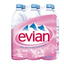 Evian Eau minérale Tray 6 x 1,5 l Bouteille PET jetable