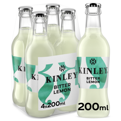 Kinley Bitter Lemon Tray 6 x 4 x 0,2 l Bouteille Verre jetable