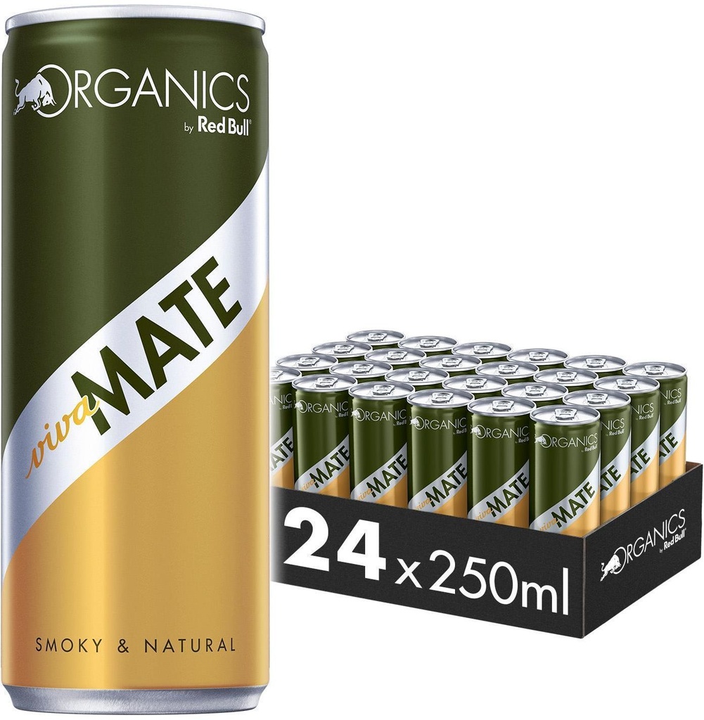 Red Bull Organics Viva Mate Tray 24 x 0.25 l Canette Alu jetable