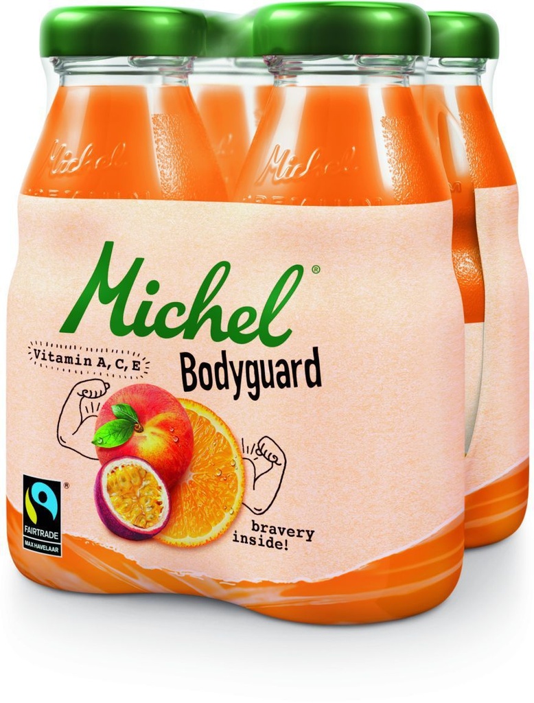 Michel Bodyguard Fair Trade Tray 6 x 4 x 0,2 l Bouteille Verre jetable