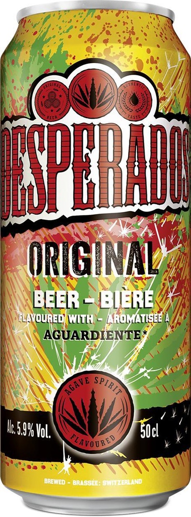 Desperados Original Bière Alc.5,9% Vol. Tray 4 x 6 x 0,5 l Cannette Alu jetable