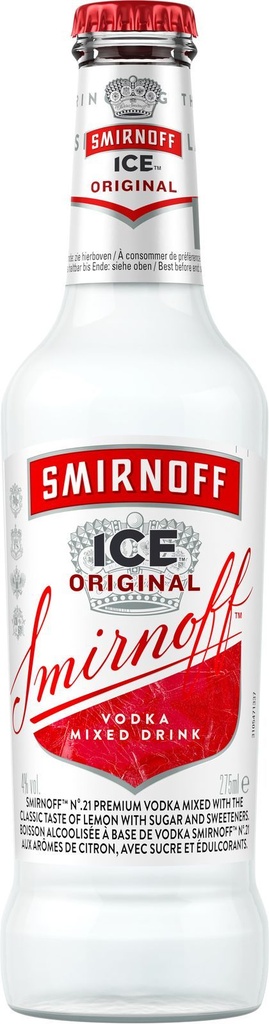 Smirnoff Ice Original Vol. Alc. 4%  Tray 4 x 6 x 0.275 l Bouteille Verre jetable