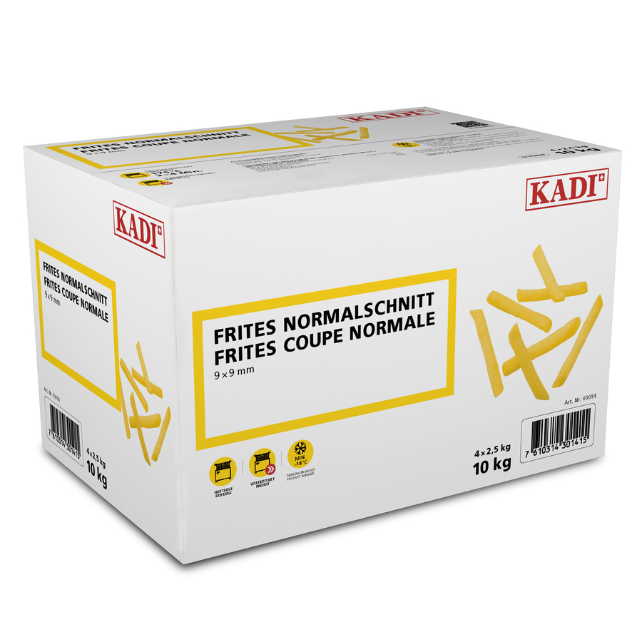 KADI Frites Coupe normal produit suisse 9x9mm  4x2,5=10kg.R
