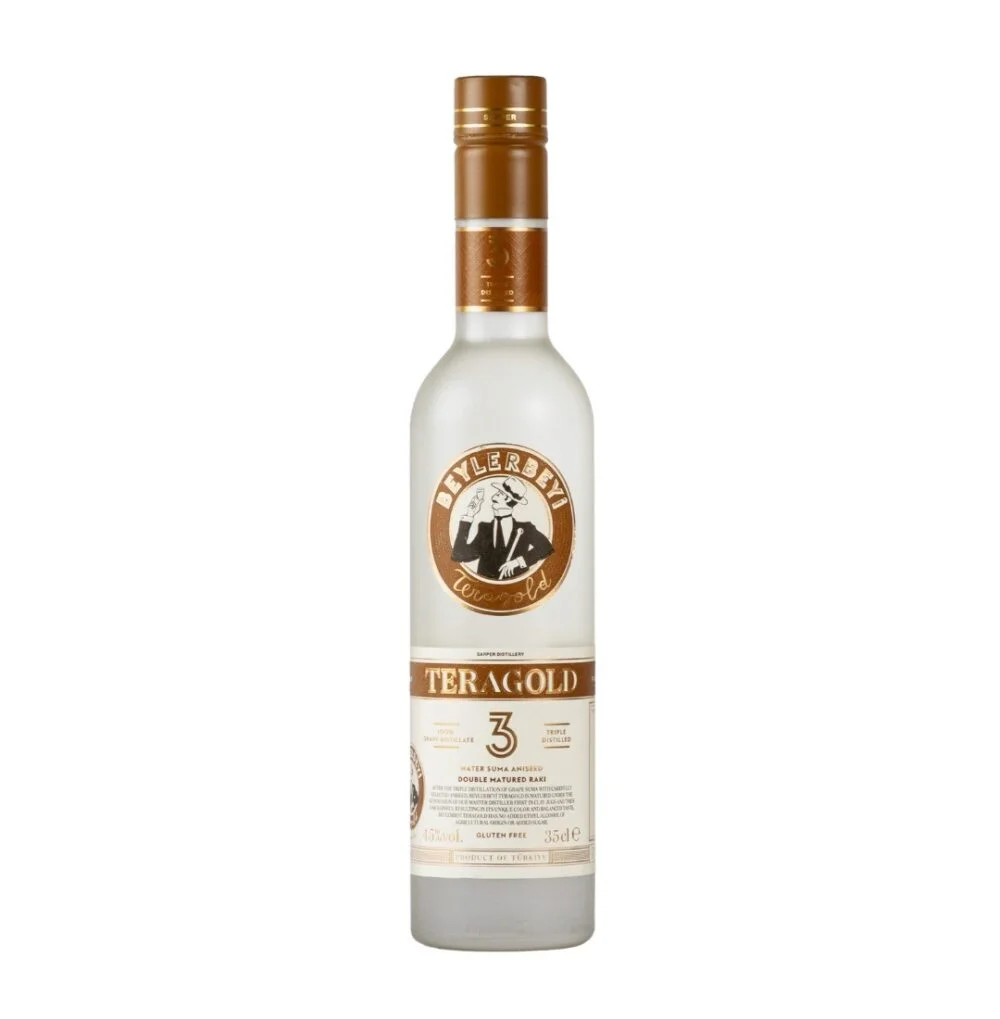 Beylerbeyi Teragold Raki Altin Seri Vol Alc 45% 12 x 0,35 l Bouteille Verre jetable