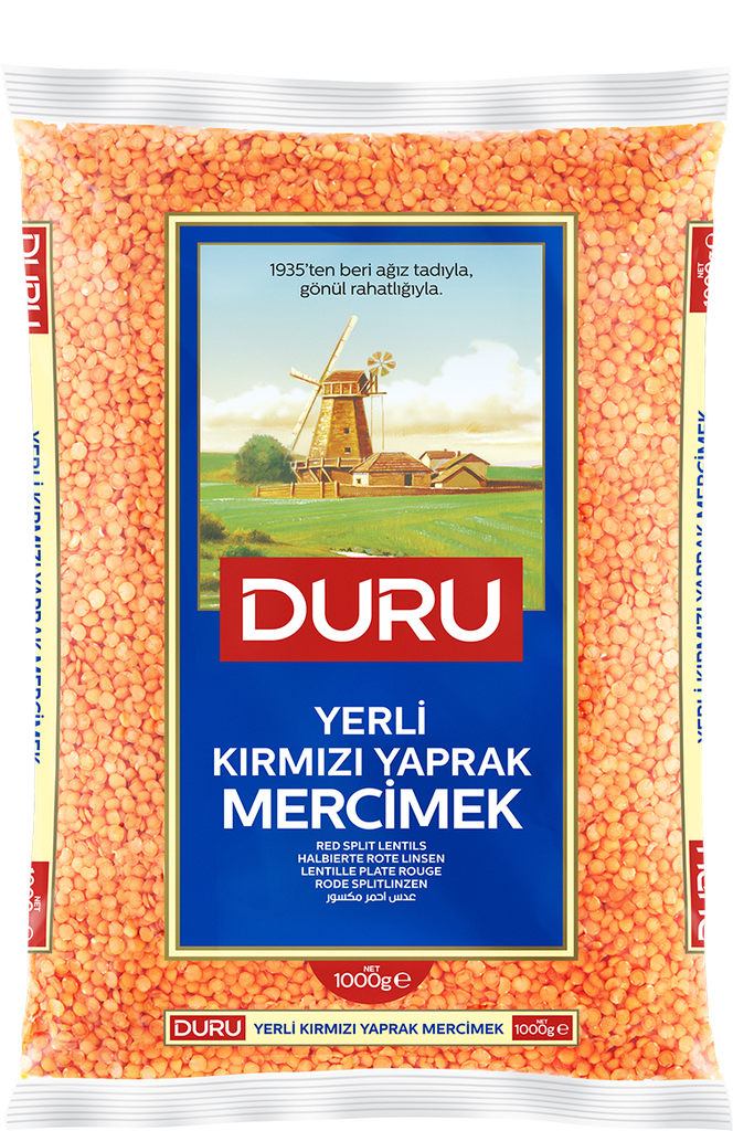 Duru Kirmizi Yaprak Mercimek / Lentilles rouges Concassé (30401) 12 x 1000gr.