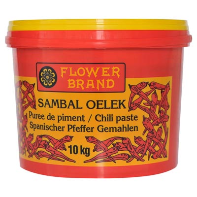 [60018] Sambal Oelek Flower Bidon PET 10kg.