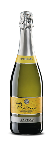 [50938] Toso Prosecco Spumante Extra Dry DOC Prosecco 41% Carton 6 x 0,5 l Bouteille Verre jetable