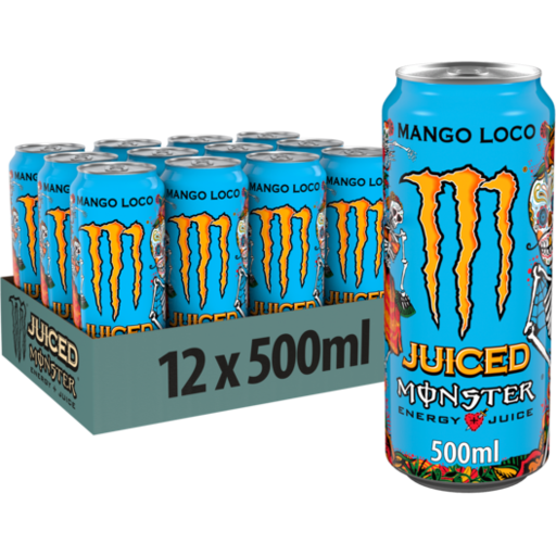 [21994] Monster Juice Mango Loco Tray 12 x 0,355 l Cannette Alu jetable (copie)