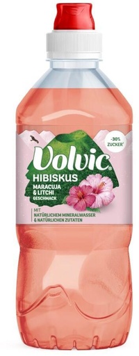 [22029] Volvic Thé Hibiscus Bouteille Tray 6 x 0.75 l PET jetable Sportscap         
