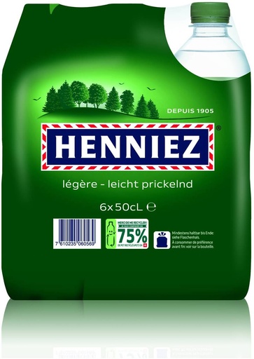 [10362] Henniez Légère (Verte) Tray 4 x 6 x 0,5 l Bouteille PET jetable