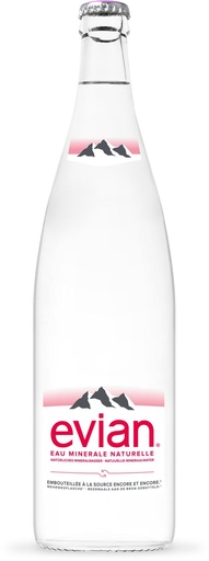 [10467] Evian Caisse 12 x 1,0 l Bouteille Verre réutilisable