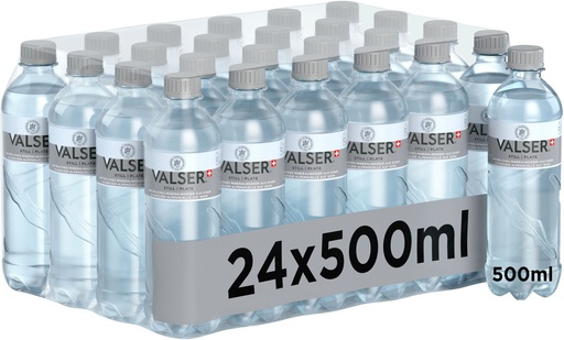 [10568] Valser Plate Tray 24 x 0,5 l Bouteille PET jetable