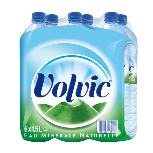 [10584] Volvic Nature Tray 6 x 1,5 l Bouteille PET jetable