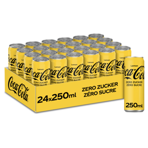 [20169] Coca-Cola Zero Lemon Tray 24 x 0,25 l Cannette Alu jetable