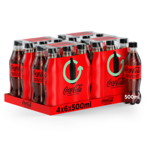 [20189] Coca-Cola Zero Tray 4 x 6 x 0,45 l Bouteille PET jetable
