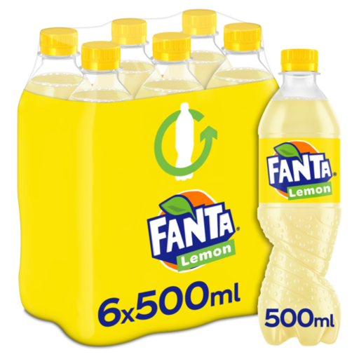 [20338] Fanta Lemon Tray 4 x 6 x 0,5 l Bouteille PET jetable