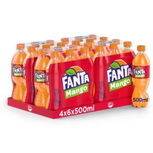 [20342] Fanta Mango Tray 4 x 6 x 0,45 l Bouteille PET jetable