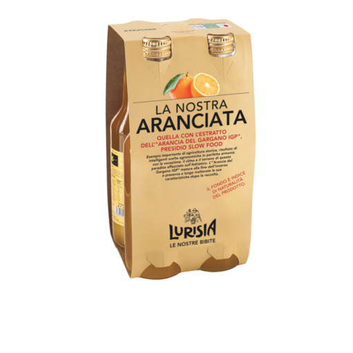 [20488] Lurisia La Nostra Aranciata Tray 6 x 4 x 0,275 l Bouteille Verre jetable