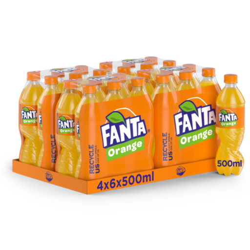 [20734] Fanta Orange Tray 4 x 6 x 0,45 l Bouteille PET jetable