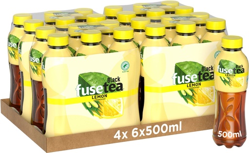 [20957] Fuse Tea Lemon Lemongrass Tray 4 x 6 x 0,5 l Bouteille PET jetable