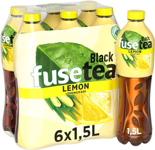 [20961] Fuse Tea Lemon Lemongrass Tray 6 x 1,5 l Bouteille PET jetable