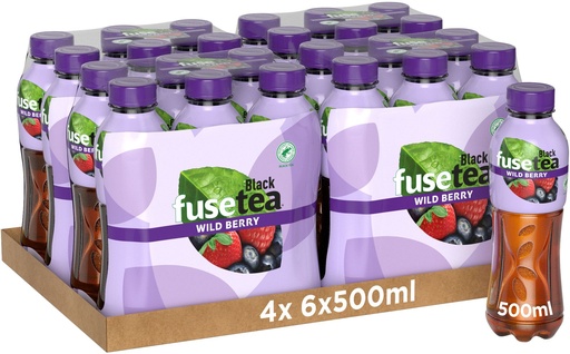 [20986] Fusetea Wildberry Tray 4 x 6 x 0,5 l Bouteille PET jetable