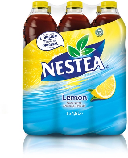 [21059] Nestea Thé noir Citron Tray 6 x 1,5 l Bouteille PET jetable