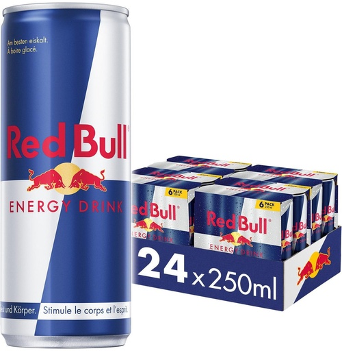 [21280] Red Bull Energy Tray 4 x 6 x 0,25 l Cannette Alu jetable