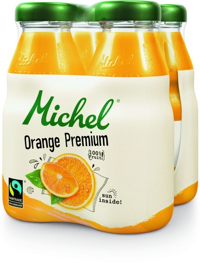 [21642] Michel Orange Premium Fair Trade Tray 6 x 4 x 0,2 l Bouteille Verre jetable