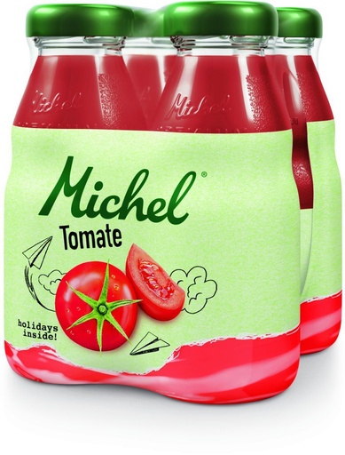[21936] Michel Jus de tomate Tray 6 x 4 x 0,2 l Bouteille Verre jetable