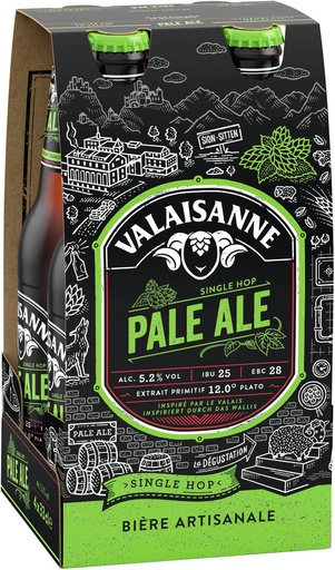 [30852] Valaisanne Pale Ale Tray 6 x 4 x 0,33 l Bouteille Verre jetable